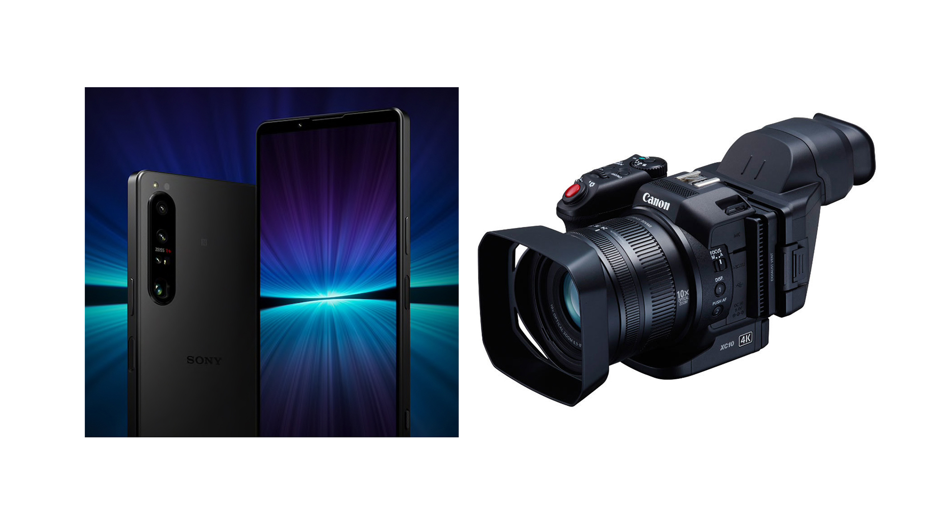 Xperia 1 VI (izquierda) y Canon XC10 (derecha)