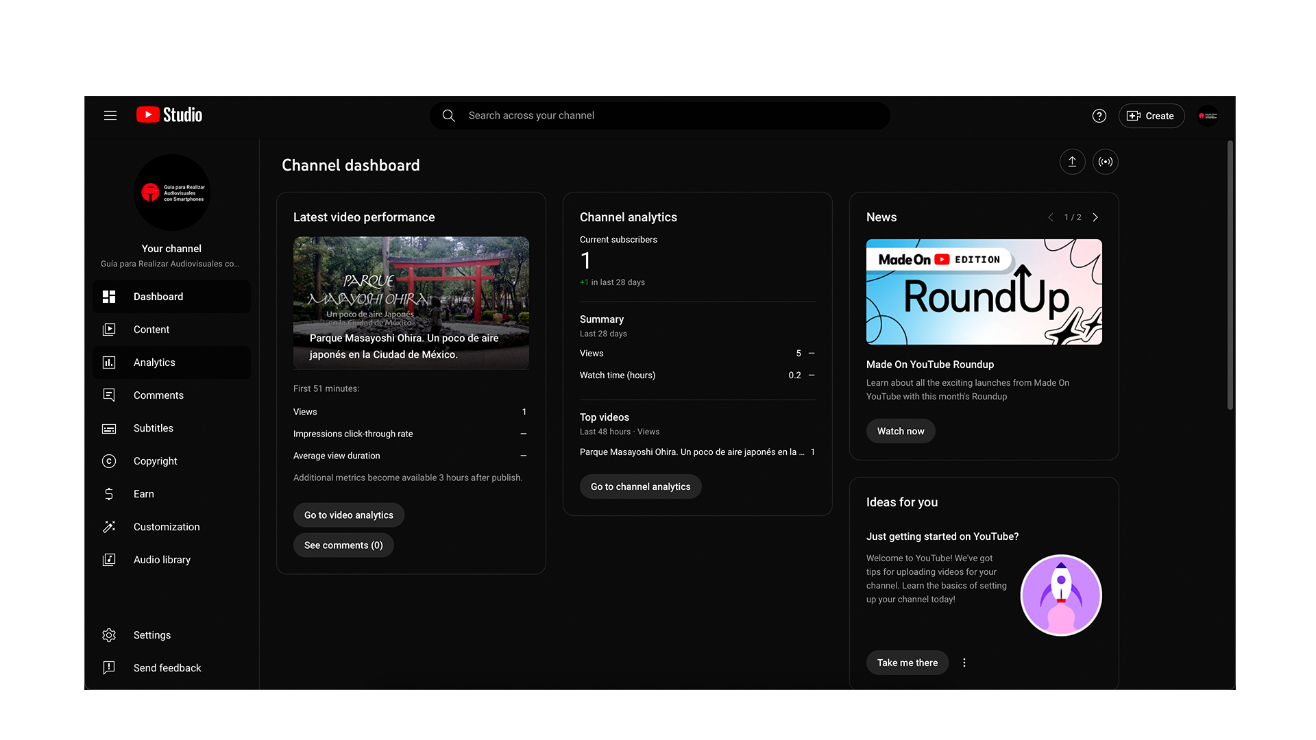 Publicación de la cápsula informativa en YouTube