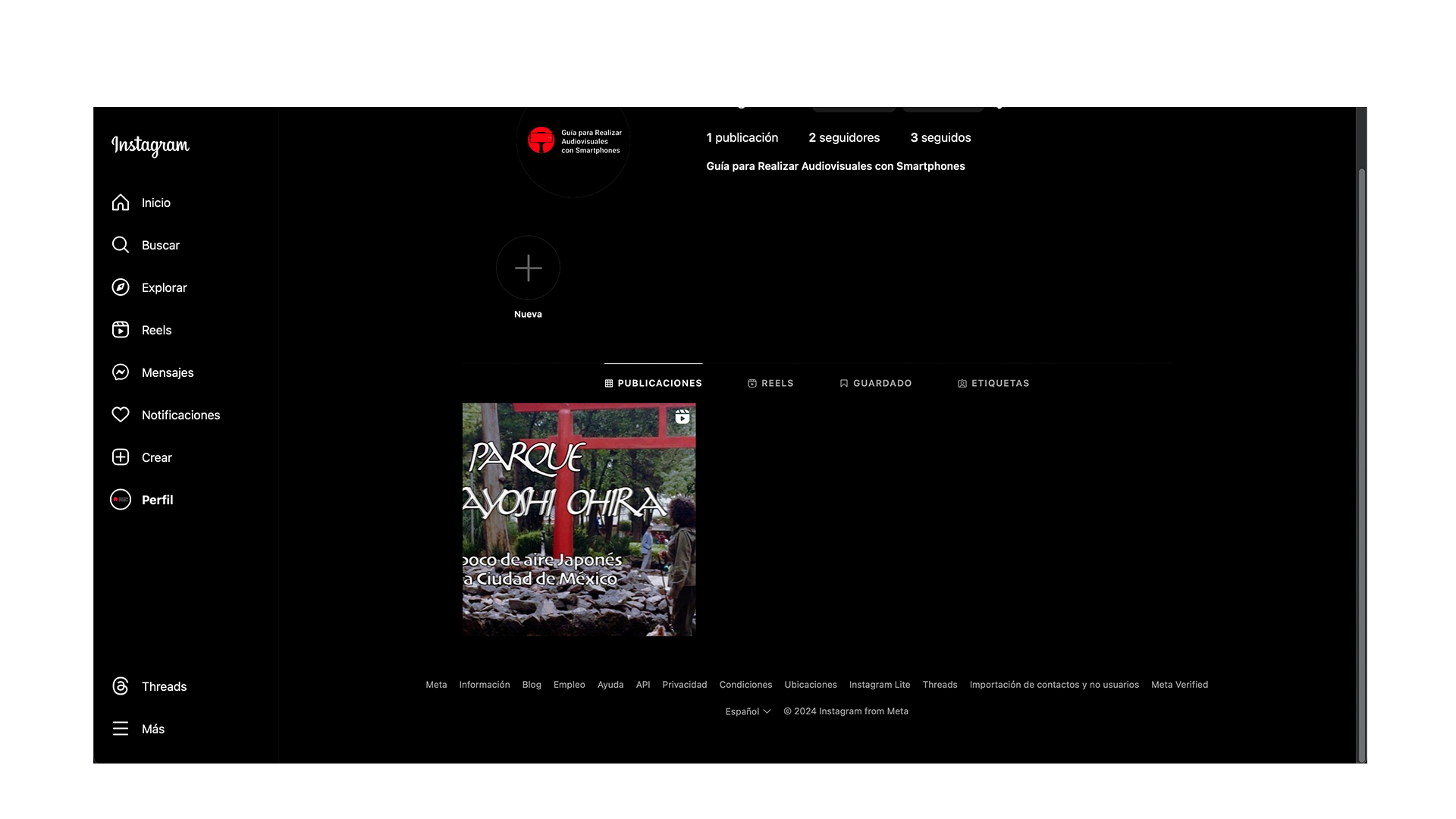 Publicación de la cápsula informativa en Instagram